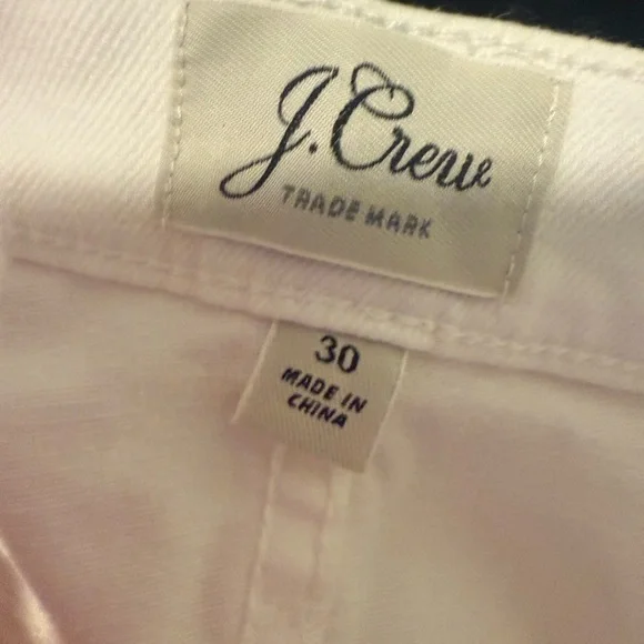 J.Crew White Denim Mini Skirt Size 30 Frayed Hem Cotton Blend - Picture 6 of 7